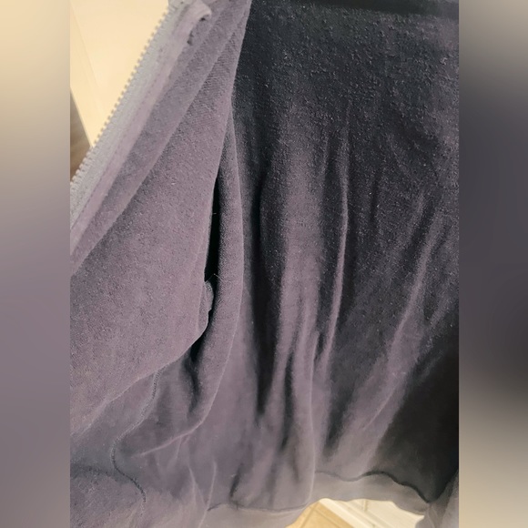 Armani Jeans Men’s Dark Blue Navy Hoodie size L two way zipper - Picture 9 of 10